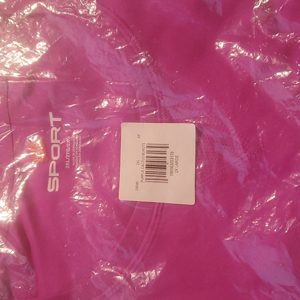 NWT Hanes Purple Sports Performance Tshirt 2XL